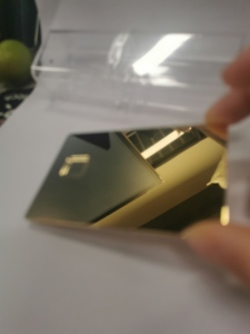 Kreditkarte 4442 24K Gold Spiegel Metallkarte Silber Gold Schwarz Metallkarte mit Hico Magnetstreifen und Unterschriftsfeld - Product Image 2