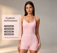 Combinaison une pièce gainante style débardeur pour femme, respirante et à séchage rapide, idéale pour le fitness et l'entraînement (vente en gros)