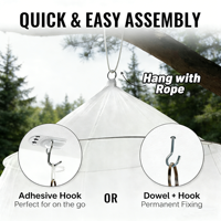 Moustiquaire de lit suspendue pliable blanche pour l'été, en tulle à mailles fines et polyester à volants, pour usage intérieur/extérieur