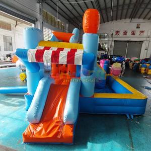 Mini bouncer commercial candyland inflatable <b>bounce</b> house with a slide and <b>ball</b> pits - Product Image 2