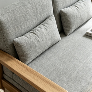Serie de Arte Moderno, Estilo Nórdico, Sofá Seccional Extensible de Tela Chenille para Sala de Estar de Apartamentos Pequeños, con Tapicería de Esponja - Product Image 5