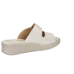 Sandali con Zeppa Cinzia Soft da Donna in Pelle Beige e Oro, Calzature Comode - Product Image 4
