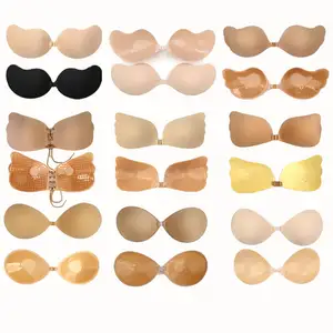 Hot Sale Anti Sagging Self Adhesive Backless Breast Lift Strapless Sticky Silicone Invisible Bras For Wedding Party Dress