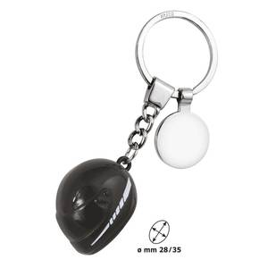Porte-clés noir en forme de casque avec pièce de monnaie, accessoires pour clés de voiture - Product Image 1