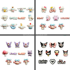 Charm breloque 3D en gros pour bricolage Promotion de chaussures souvenir pour enfants breloque en résine caoutchouc sabot breloque pour chaussures en forme d'étoile fleur ours bling accessoire - Product Image 5