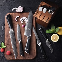 Ensemble de couteaux de cuisine de luxe de haute qualité noyau en acier VG-10 damas 67 couches ensemble de couteaux de chef de cuisine