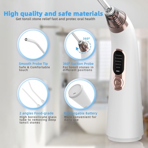 Oral Irrigator Professional Oral Flusher Water Pulse Tonsil Stone Remover Vacuum Electronic Tonsil Stone Removal <b>Tool</b> - Product Image 5