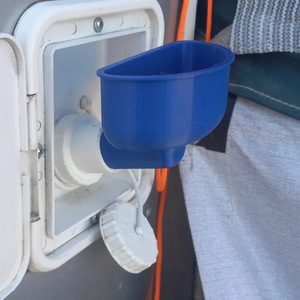 Rv Water Tank Filling Funnel Blue Plastic For Rv Trailers And Campers - Product Image 1