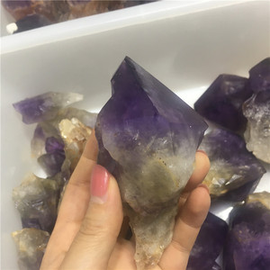 Pierre de spécimen de cristal d'améthyste violet rugueux gros Points de cristal minéral brut pour la décoration intérieure artisanat en cristal Vintage - Product Image 5