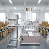 Ligne de production automatique de remplissage, de bouchage, de capsulage et d'étiquetage de haute précision pour liquides cosmétiques en verre avec composants à engrenages