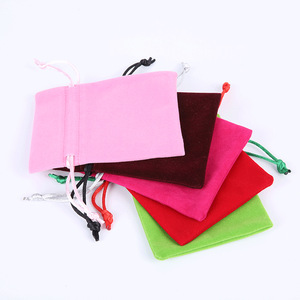 Velvet Drawstring Pouches 10x15cm Screen Printing Jewelry <b>Packaging</b> <b>Bag</b> For Accessories Storage - Product Image 1