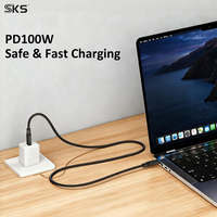 Câble USB-C vers USB-C 100W PD 20V 5A pour ordinateur portable, tablette, smartphone, scanner de codes-barres, imprimante, charge rapide, transfert de données