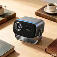 Projecteur LCD 4K HT12Pro avec Android 13, 120 lumens, projection à 10 m, 1 Go de RAM, 8 Go de ROM, support rotatif à 180 degrés réglable