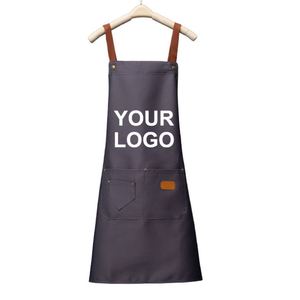Tablier en toile de coton de haute qualité, personnalisable avec logo, réglable, pour cuisine, chef, barista, barbecue, jardin, brodé, Delantal - Product Image 1