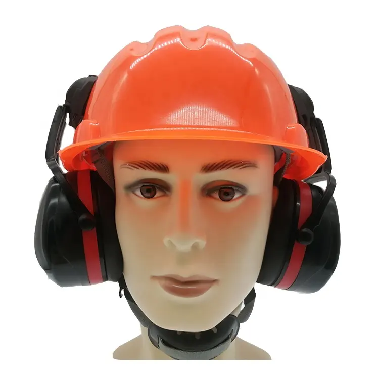 Cap Montato di Sicurezza Ear Muff Protezione Dell'udito adattato per Casco di Sicurezza di riduzione del rumore Cuffie Con Approvazione Del Ce