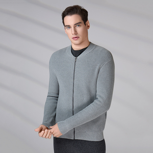 Fabricante de Prendas de Punto, Cárdigan Personalizado con Certificación GOTS, Manga Larga, Otoño-Invierno, Cuello Acanalado, 100% Algodón, para Hombre - Product Image 3