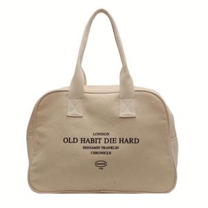 Minimalist Casual <b>Canvas</b> Handbag <b>Large</b> Capacity Tote <b>Bag</b> - Product Image 1