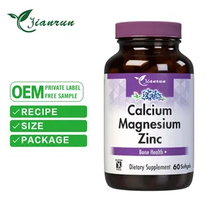 Private Label Nutrition Calcium Magnesium Zinc Bone Health 180 Caplets Tablet