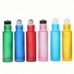10 ml, 100 pièces, flacon portable en verre dépoli épais, sérigraphié, rechargeable, compatible avec diffuseur à bâtonnets, pour huiles essentielles et parfums de voyage - Product Image 5