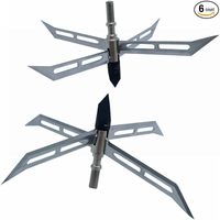 Pointes de flèches de chasse à 4 lames, pointes de chasse à l'arbalète, pointes de chasse à l'acier inoxydable de 4 pouces, pointes de chasse à la dinde
