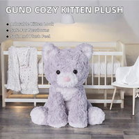 Peluche chaton violet doux de 10 pouces, jouet en peluche chat câlin pour bébé, cadeau de Noël, décoration de chambre d'enfant, vente en gros