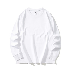 <span class=keywords><strong>Camiseta</strong></span> de <span class=keywords><strong>manga</strong></span> <span class=keywords><strong>larga</strong></span> con <span class=keywords><strong>hombros</strong></span> descubiertos de algodón pesado de 280g, cuello redondo, Color sólido, ropa de Otoño de <span class=keywords><strong>manga</strong></span> <span class=keywords><strong>larga</strong></span> - Product Image 4