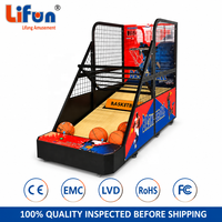 LIFUN Machine de jeu de tir au basket-ball en métal à monnayeur, interface en anglais, jeu d'arcade d'intérieur pour centres de jeux, garantie 1 an