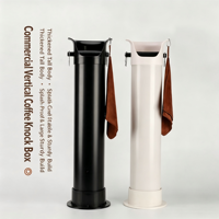 Poubelle à café commerciale sur pied 17L grande capacité pour expresso et déchets de café, outil de café, tube de retrait des grondes, seau à grondes, boîte de retrait des grondes