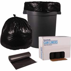 Sac poubelle extra-lourd Boardwalk 521 Repro 40x46 1,6 mil 45 gal noir, 10 sacs par rouleau (caisse de 10 rouleaux) - Product Image 1