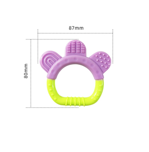 Mordedor de silicona, juguete de dentición para bebés sin BPA, suave, fácil de sostener, estimulación sensorial para bebés - Product Image 6