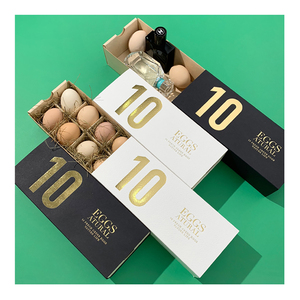 10 holes Custom Design Gold Stamping Paper Boxes Gift Packaging Boxes For Egg