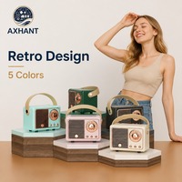 Mini-enceinte portable sans fil de style cassette rétro avec prise en charge de carte TF, woofer de 1,25 pouces, commande vocale, application compatible, lecture vidéo