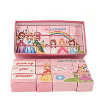 Calendrier de l'Avent Princesse Personnalisé 24 Jours – Coffret Cadeau en Carton pour Enfants – Édition Spéciale Fêtes