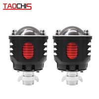 Yuzhtaobis — lumière frontale de voiture, lentille de faisceau haut simple avec yeux du diable, lentille de projecteur LED H4 H7 3.0 9005 9006, 12v
