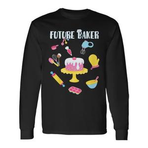 Camiseta de manga larga Future Baker para niños, diseño aspiracional y adorable para niños - Product Image 1