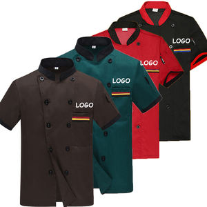 Vestes <span class=keywords><strong>de</strong></span> chef personnalisées <span class=keywords><strong>de</strong></span> haute qualité, <span class=keywords><strong>vêtements</strong></span> <span class=keywords><strong>de</strong></span> travail antistatiques à manches courtes pour hommes, bar, hôtel, boulangerie, <span class=keywords><strong>cuisine</strong></span> - Product Image 1