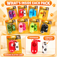 Distributeur de sacs à déjections pour animaux de compagnie, support portable pour crottes de chien, clip de laisse, rouleau pour promenades en extérieur, randonnée, voyage, accessoire de nettoyage