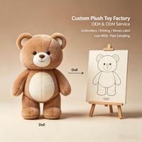 Mini-ours en peluche pour enfants, jouets doux en peluche, vente en gros, animaux en peluche personnalisés, jouets ours bruns, jouet ours en peluche