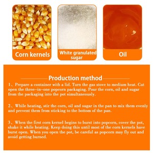 Bán buôn 3-in-1 lò vi sóng Snack kết cấu cứng Ngô Caramel sô cô la bỏng ngô trong túi hương vị ngọt ngào hạt đồ ăn nhẹ - Product Image 3