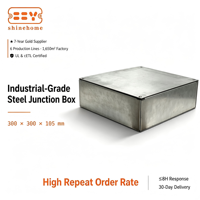 Caja de Conexiones Eléctricas de Acero Galvanizado 300x300x105mm, Caja Metálica Impermeable para Proyectos Eléctricos y Conexiones de Cableado
