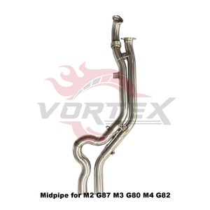 Vortex Premium T304 Acier Inoxydable 2,5 Pouces Poli Miroir Z X-Pipe Midpipe pour M3 G80 M4 G82 G83 S58 Tuning Garantie 2 Ans - Product Image 6
