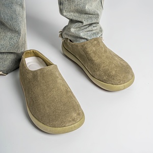 Mules personnalisées pour femmes, dernières tendances, vente en gros, chaussures plates décontractées en daim, style sabot <span class=keywords><strong>de</strong></span> <span class=keywords><strong>jardin</strong></span>, avec nœud, respirantes et résistantes à l'usure - Product Image 5