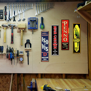 Targa in Metallo Stile Retrò con Olio Motore, Corona Rossa, Penzo, Polly, Decorazione da Parete per Garage, Man Cave, Officina <span class=keywords><strong>Auto</strong></span> - Product Image 2