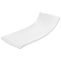 Vaisselle en mélamine dure incassable multi-tailles pour restaurant Assiettes en plastique irrégulières blanches