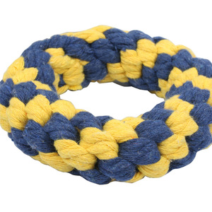 Juguetes de cuerda de algodón con forma de donut, juguete duradero para masticar para perros - Product Image 5