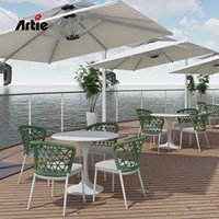 Artie Mobilier d'extérieur pour hôtel Ensemble table à manger de jardin Bistro Ensemble table et chaises pour restaurant