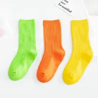 جوارب ملونة الاطفال الأوسط العجل جوارب قطنية اليابانية نمط بيلينغ الجوارب