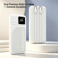 Batterie externe 20000 mAh à charge rapide, haute puissance 20W 22.5W, chargeur de téléphone portable 10000 mAh avec câbles
