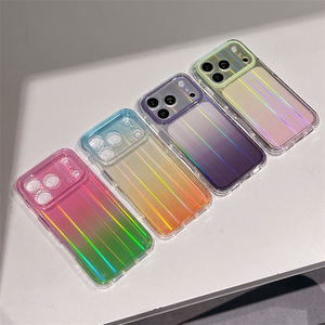 IMD Aurora Laser Gradient Lens <b>Protector</b> <b>Phone</b> Case For iPhone 17 16 15 Pro Max,for iphone 17 case with green laser - Product Image 3