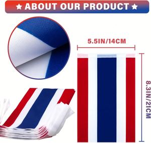 Guirnalda de Banderines de Tailandia, Bandera de Doble Cara Plegable de Poliéster, Banderas Pequeñas para Fiestas Escolares y Deportivas - Product Image 3